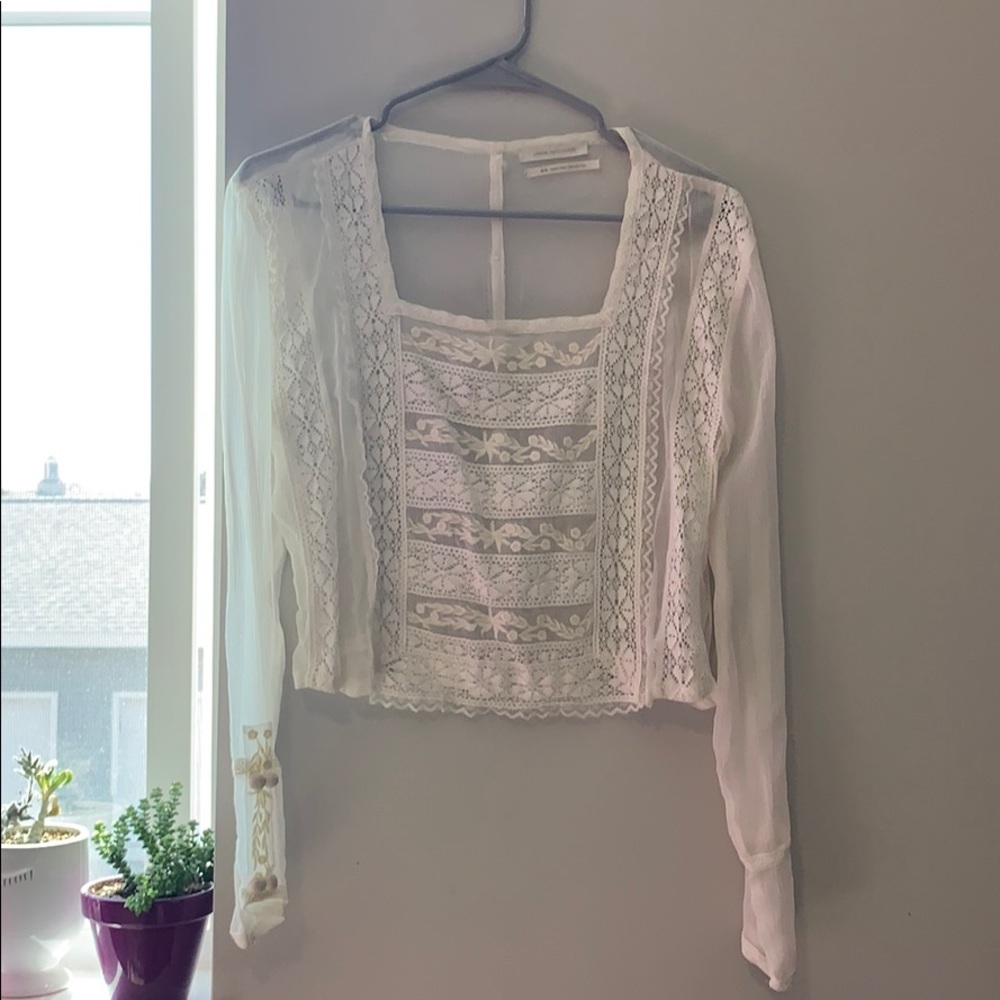 Sheer floral top